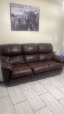 Brown sofa bed