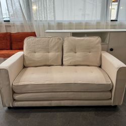Futon Sofa Bed Convertible Folding Futon Couch Breathable Small Couch,Adjustable Pull Out Chaise Lounge Couch for Compact Living Studio in Living Room