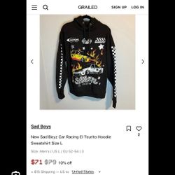 SAD BOYZ EL TSURITO RACING HOODIE - MULTIPLE SIZES