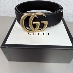 Authentic Gucci GG Marmont Black 1.5inch 400593 Belt Size 90-36