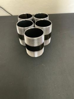 Steel pipe  2 1/2 fitting x3 inch nipple fitting pack of 5