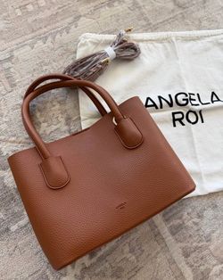 Angela Roi Brown Pebbled Leather Tote