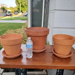 Decorative terra cotta planters