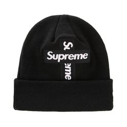2020 SUPREME NEW ERA CROSS BOX LOGO BEANIE BLACK