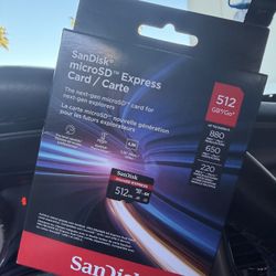 SANDISK - Express 512GB microSD PCIe 3.1 NVMe UHS-I Memory Card works with Nintendo Switch 2 NEW