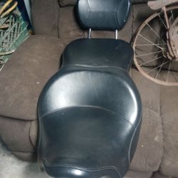 Harley Motorcycle Seat With Backrest