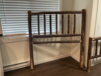 Wood Full Size Headboard And Foot Board