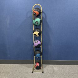 AeroMat Weighted Medicine Balls W/ Rack