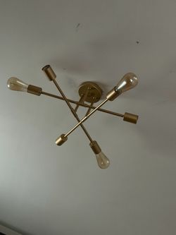 Gold ceiling light fixture