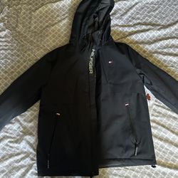 Tommy Hilfiger Men's Lightweight Stretch Rain Jacket (Medium)