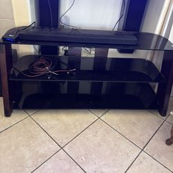 Glass and Wood TV Stand