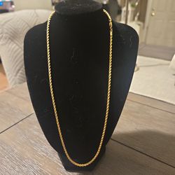 New gold plated rope chain