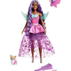 Barbie Doll with 2 Fantasy Pets & Dress, “Brooklyn” Doll from a Touch of Magic, 7-inch Long Hair
