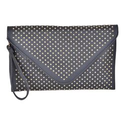 Envelope Clutch with Gold Dots - Elegant and Chic!
