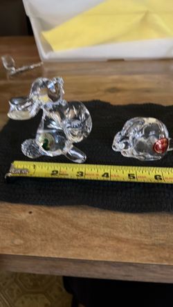 Bunny crystal figurines