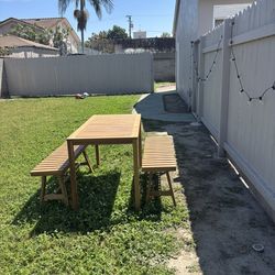 Table and Benches
