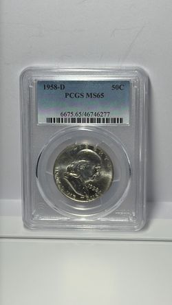 1958-D Franklin Half Dollar PCGS MS64