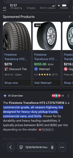 Firestone Transforce HT2 LT275/70R18