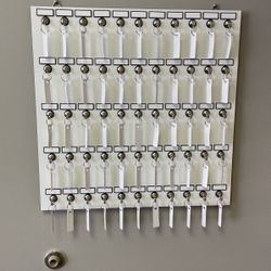 KeyStand 75-MGN with 55 Hooks and Customize Name Plates Plus 