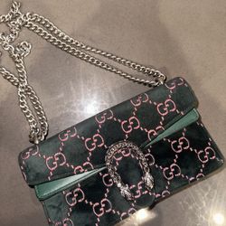 Gucci Dionysus Velvet Green Pink Bag 