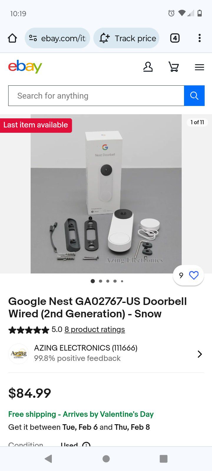 Google Nest Doorbell Camera 