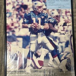 Drew Bledsoe Chris Slade Patriots Autograph Pictures 