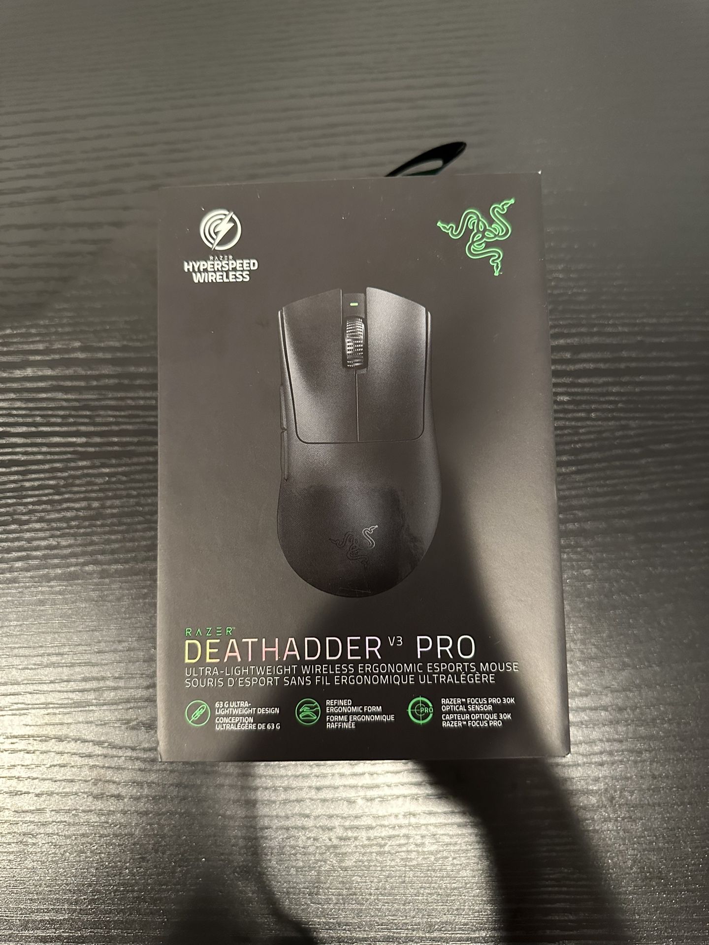 Razer DeathAdder V3 Pro Wireless Gaming Mouse - Black