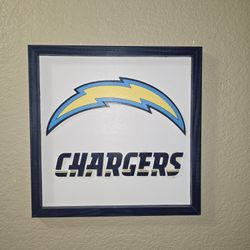 Los Angeles Chargers Football Wood Sign