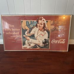 Vintage Coca Cola Poster (In Frame) 