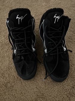 Giuseppe Zanotti | Black Suede High-Top Sneakers