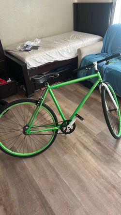 Green Single Speed Fixed Gear Bike