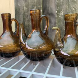 3 Vintage Olive Oil Cruets