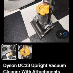 Dyson DC33 Upright Vacuum Cleaner With Attachments 