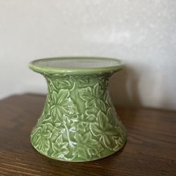 Rare Vintage Franciscan 3D Green Ivy Pedestal/Pillar/Candle Holder 