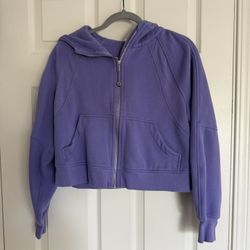 Lululemon women’s purple scuba oversized full zip hoodie