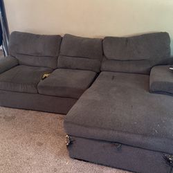 Couch,  With Chaise Storage