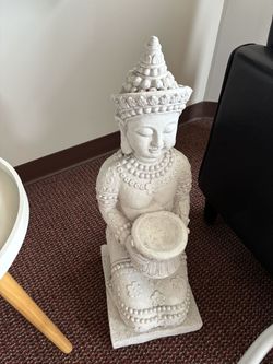 Concrete Buddha Statue Candle Holder