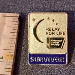 American Cancer Society Survivor Relay for Life Vintage Collectible Lapel Pin A-2