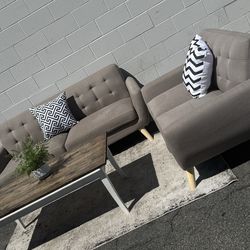 Sofa and loveseat