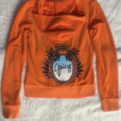 Vintage Juicy Couture Womens Orange Velour Jacket $35