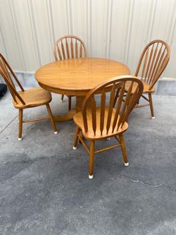 Wood table and 4 chairs