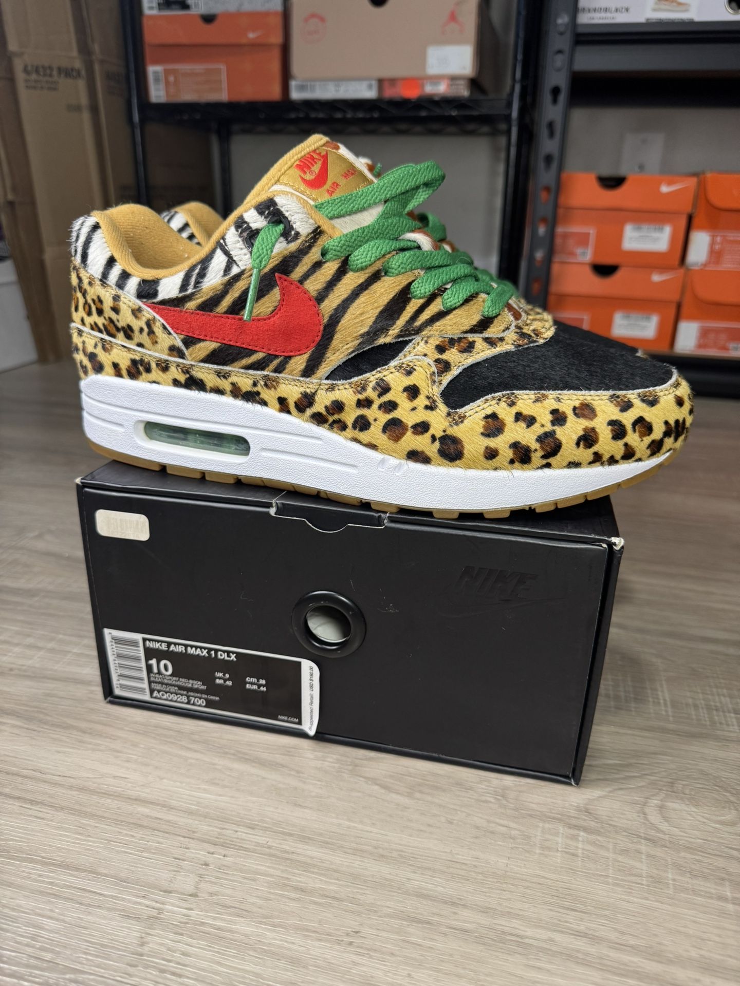 Size 10 Nike Atmos x Air Max DLX 2018 Animal Pack OG BOX AND LACES