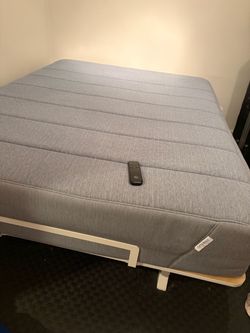 Queen mattress and remote bed frame