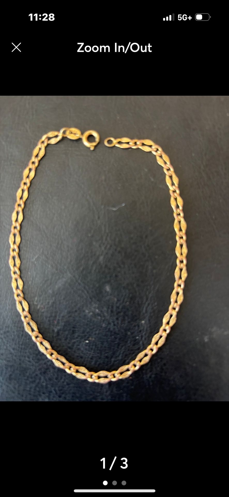 8"  14K Gold Filled Sterling Silver Bracelet 