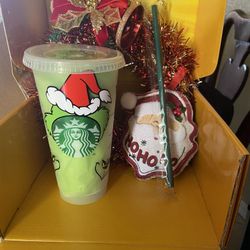 Grinch starbucks cup