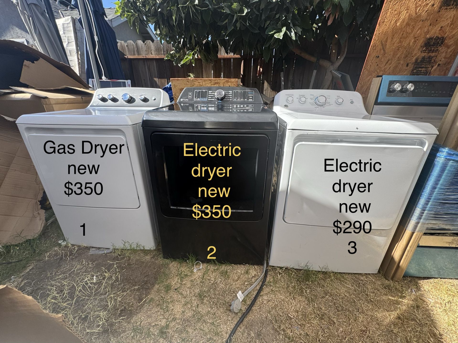 Dryer, Gas, And Electric