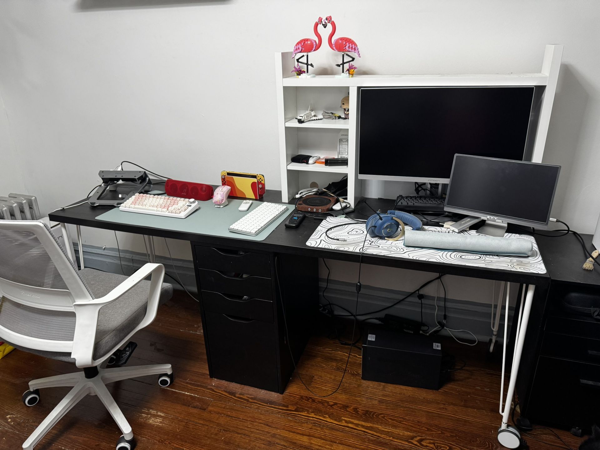 79” IKEA table with chest drawer