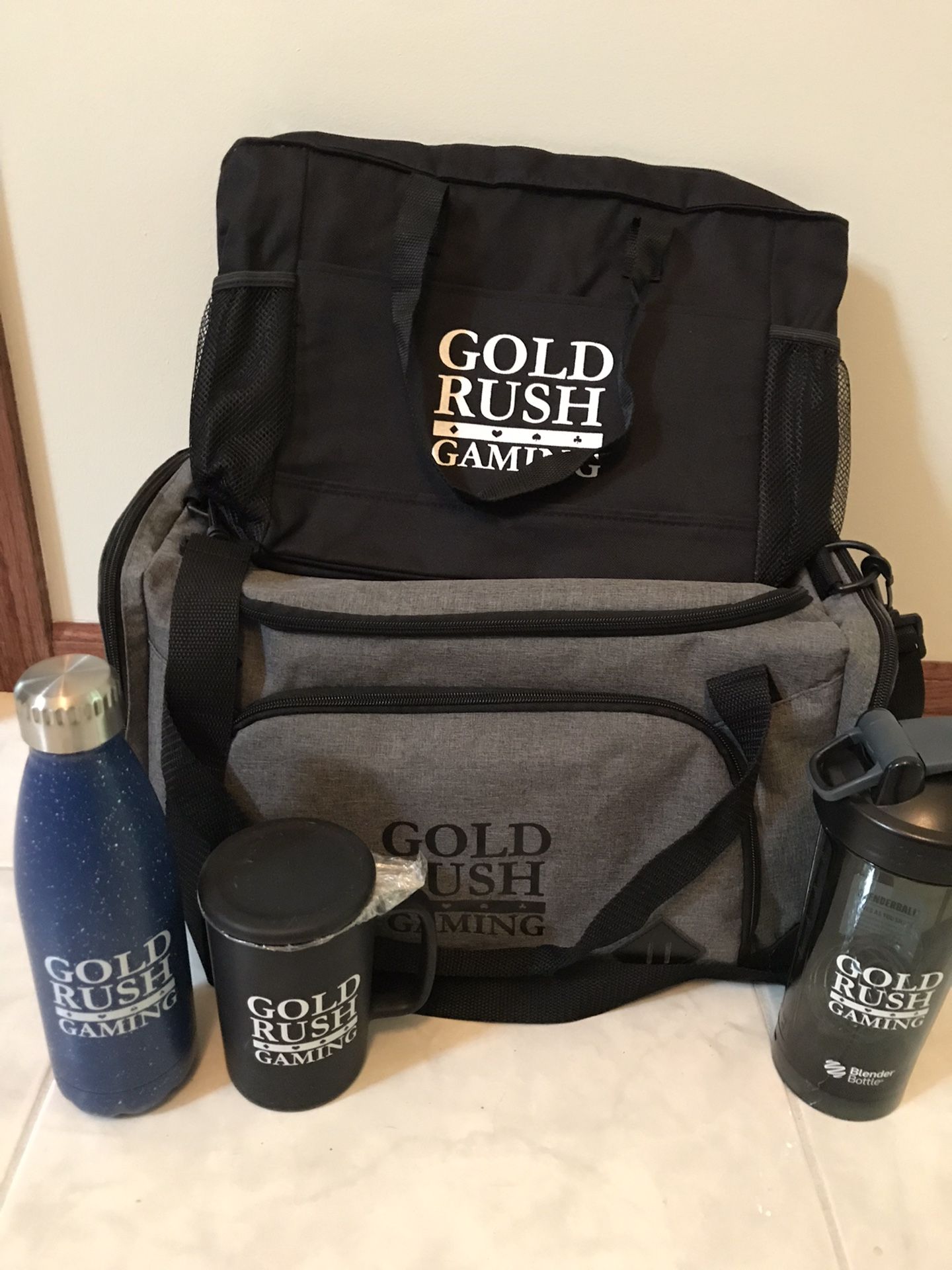 Duffle; Freezer Bag; Water Bottle; Shaker Bottle; & Tea Diffuser