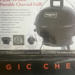 Picnic 14 Inch Portable Charcoal Grill