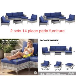 14 piece patio furniture set